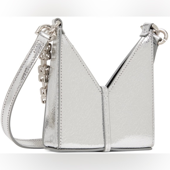 Givenchy Micro Cut-Out Bag in Silver with box like new - Picture 7 of 8